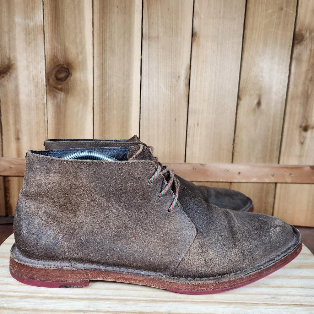 Cole Haan Paul‎ Chukka Boots Mens 10.5 M Brown Suede Ankle Lined Leather Sole